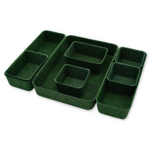 8 Piece Desk Drawer Organizer Trays